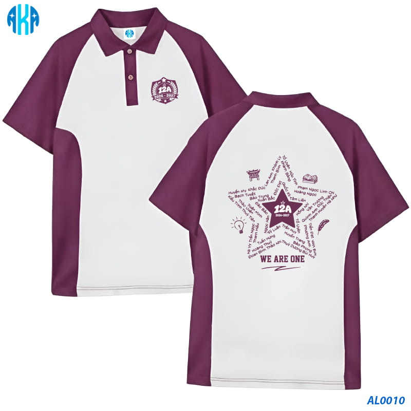 Áo Lớp Màu Trắng Có Cổ - 1
