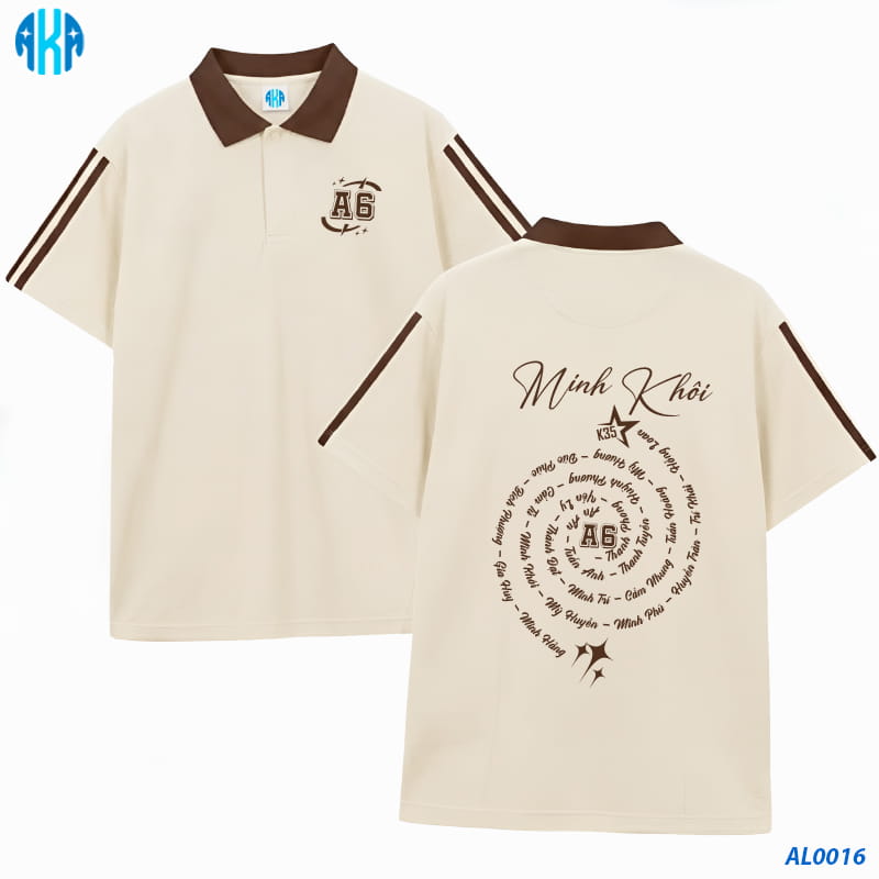 Áo Lớp Có Cổ Màu Kem - 1