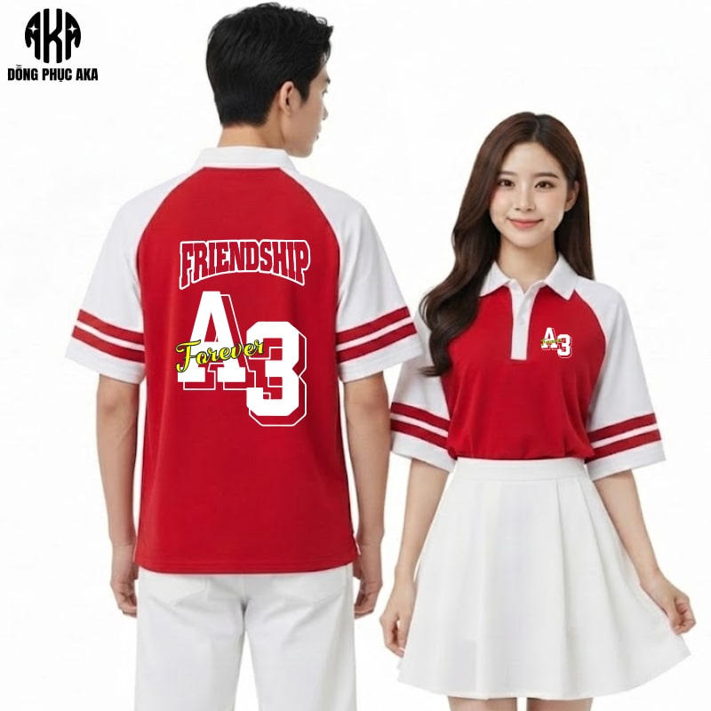 áo lớp có cổ, áo lớp màu đỏ, áo lớp polo, áo lớp A3, mẫu áo lớp có cổ, áo đồng phục lớp, áo phông lớp, mẫu áo lớp đẹp, áo lớp đẹp nhất