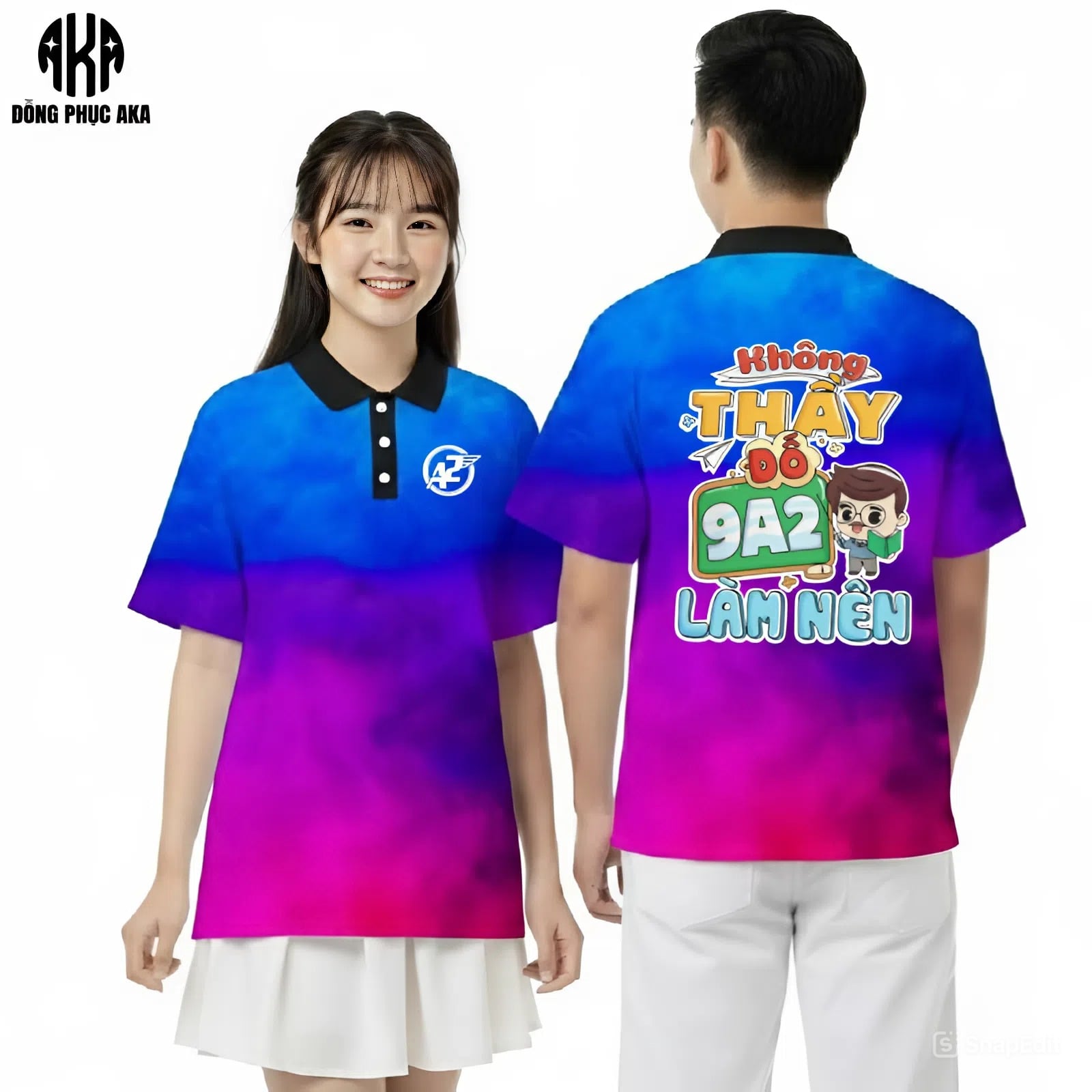 Áo Lớp 3D Có Cổ