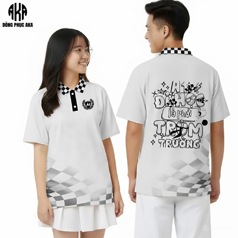 Áo Lớp Có Cổ Caro