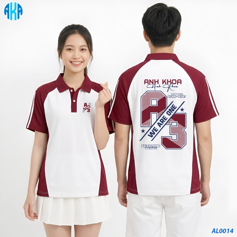 Mẫu Áo Lớp Có Cổ Màu Trắng